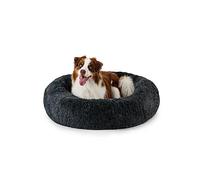 lionto Letto per Cani Rotondo Cuscino Gatti Letto Donut, (3XL) 100 cm Ø Grigio Scuro
