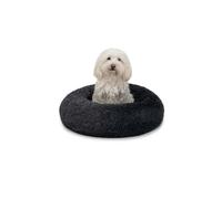lionto Letto per Cani Rotondo Cuscino Gatti Letto Donut, (M) 50 cm Ø Grigio Scuro