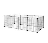 lionto Recinto Metallo per Conigli e Piccoli Animali, 144 x 74 x 46 cm