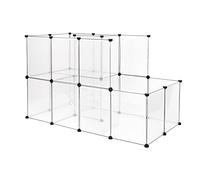 lionto Area recintata plastica su 2 piani Recinto espandibile 147x75x92 cm