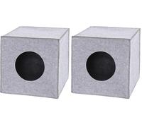 lionto Tana per gatti in feltro stabile adatta a scaffali e sistemi modulari, 33x37x33 cm, cuccia pieghevole a cubo autoportante, facile da pulire, senza cuscino accogliente, grigio chiaro