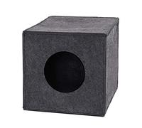 lionto Tana per gatti in feltro stabile adatta a scaffali e sistemi modulari, 33x37x33 cm, cuccia pieghevole a cubo autoportante, facile da pulire, senza cuscino accogliente, grigio scuro