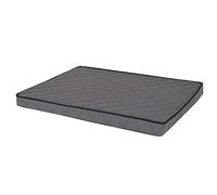lionto Tappetino Ortopedico con Memory Foam, 80 x 55 cm, Grigio | Cuscino ortopedico per cani con rivestimento in similpelle facile da pulire, fodera rimovibile e base antiscivolo, lavabile