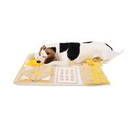 lionto Tappeto Sniffing Cani Tappetino Training olfattivo, (M) 70x60 cm Giallo/Marrone