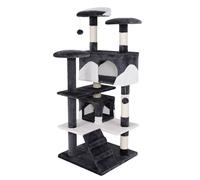 lionto Tiragraffi per Gatto Albero Tiragraffi Gatto Gioco Giocattolo Gatti Altezza 130 cm, Grigio/Bianco