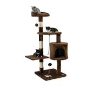 lionto Tiragraffi con Grotta e Colonne, 4 Livelli, 112 cm, Marrone
