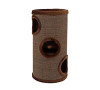 Lionto Tiragraffi in sisal con pallina gioco e bordo in peluche, altezza 70 cm, albero stabile per gatti piccoli e grandi, perfetto per unghie e intrattenimento, molti nascondigli, Ø 36 cm, marrone