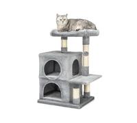 lionto Tiragraffi per Gatto Albero Tiragraffi Gatto Gioco Giocattolo Gatti Altezza 80 cm, Grigio Chiaro