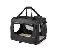 Lionto Trasportino in tessuto per cani, nero - L 61 x P 90 x H 65 cm