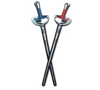 Liontouch - 2 Spade da Scherma Blu/Rosso | per Ragazzi/e da 3 + | Giocattolo in Gommapiuma Design Realistico | Introduzione Sicura e Divertente alla Scherma e Arma da Pratica per Giovani Schermidori