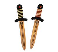 Liontouch 2 Spade Giocattolo Piccole WoodyLion con Gemme - età 3-6 | Set per 2 Bambini con Gemme & Design Effetto Legno | Per Giochi Condivisi, Travestimenti, Duelli & Avventure all'Aperto
