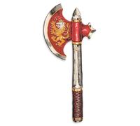 Liontouch Ascia da Battaglia Giocattolo Rossa - Nobile Cavaliere, 3-8 Anni | Ascia In Gommapiuma Con Leone Dorato | Costume Da Cavaliere, Battaglie Simulate, Giochi Di Ruolo & Avventure Medievali