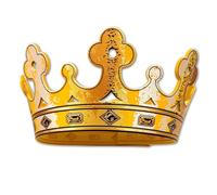 Liontouch - Corona d'oro da Re per Bambini e Ragazzi | Taglia Regolabile con Velcro - età 3+ | Accessorio Regale per Travestimenti, Costumi e Giochi di Ruolo | Gommapiuma Morbida, Sicura e Resistente