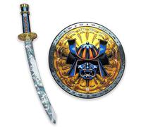 Liontouch Katana Giocattolo e Scudo da Samurai in Gommapiuma - età 3+ | Set Samurai in EVA Morbida | Katana & Scudo per Costumi, Giochi di Ruolo, Duelli Immaginari & Avventure Giapponesi