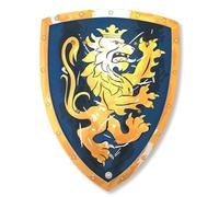 Liontouch - Scudo da Cavaliere, Blu/Large - Età 3-8 | 45 x 35 cm | Giocattolo Medievale in Gommapiuma | Giochi di Ruolo per Bambini Tema Leone Dorato | Accessorio Sicuro per Battaglie e Travestimenti
