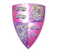 Liontouch Scudo da Principessa di Cristallo - Giocattolo Medievale, 3+ | Design Rosa E Argento Con Leonessa | Scudo In Gommapiuma Per Travestimenti, Costume Da Principessa E Giochi Di Ruolo
