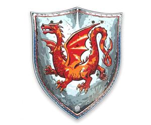 Liontouch - Scudo del Cavaliere Drago d'Ambra | Giocattolo in Schiuma Medievale per Bambini, Ideale per Avventure nel Regno e Giochi di Ruolo sicuri