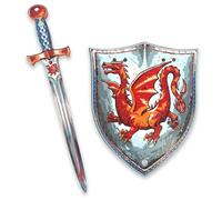 Liontouch Spada E Scudo Giocattolo - Cavaliere del Drago D'Ambra, 3-8 Anni | Set In Gommapiuma Con Drago Rosso Da Leggende Medievali | Costume Da Cavaliere, Battaglie Simulate & Giochi Di Ruolo