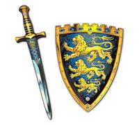 Liontouch - Spada e Scudo Giocattolo da Re per Ragazzi - età 3-6 Anni | Set di Gioco in Gommapiuma in Stile Medievale per Bambini | Armi Sicure Accessori per Battaglie, Costumi Regali e Travestimenti