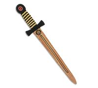 Liontouch - Spada WoodyLion, Oro/Nero - Media da 3+ | Giocattolo in Gommapiuma Simil Legno per Giocare Fuori | Arma Sicura e Flessibile | Accessorio da Battaglia per Costumi,e Abiti Gioco per Bambini