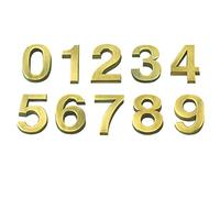 LIOOBO 10 pz 0-9 Numero Segno per Casa Albergo Numero Indirizzo Targa Targa Segno 5 CM (Golden)