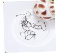 LIOOBO 100 Ganci Perforati in Al Carbonio Set per Acque Dolci e Salate Ganci Resistenti per Pike Salmoni Bass e Altri