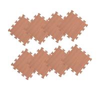 LIOOBO 12 Pezzi Tappetino Per Pavimento Con Venature Del Legno Zerbino Per Interni Tappetini Puzzle Tappetini Ad Incastro Piazza Grandi Tappeti Per Soggiorno Piazze Marrone