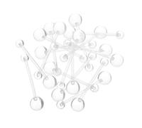 LIOOBO 16pezzi Acrilico Trasparente Piercing Anello Bilanciere Curvo in Acrilico Piercing Per Donne Gioielli Trasparenti Fermagli