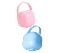 LIOOBO 2Pezzi Custodia Portatile per Ciuccio Resistente Protettiva e Facile per Viaggi e Conservazione Ciucci Colori