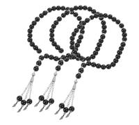 LIOOBO 3 Pezzi Bracciale Islamico per Preghiera Accessori Musulmani e Leggeri per Pratica Spirituale Approfondita