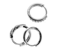 LIOOBO 3 Pezzi Orecchini Clip Piccolo con Design Cerchietti Cartilagine per Ragazze e per Madre