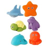 LIOOBO 6 Giocattoli da Bagno per Animali Galleggianti Cartoon con Cambiamento Al Calore Giocattoli Acquatici Squeaky per Infanti