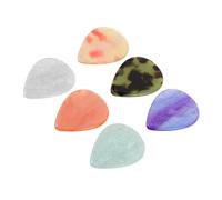 LIOOBO 6 Pezzi Plettri Chitarra in Resina per Elettrica Acustica e Basso Sottili e Resistenti per Tecniche Veloci Colorati per Facile Accessori Strumento per Principianti e Professionisti