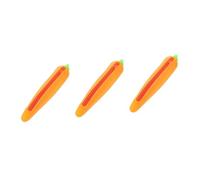 LIOOBO Astuccio in Silicone a Forma Di Carota - Portapenne Creativo - Organizer Per Scuola e Ufficio Ideale Per Monete e Chiavi Colore Arancione Vivace