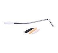 LIOOBO Barra di Tremolo per chitarra con filettatura da 5 mm per Fender American Standard Stratocaster con tappo di punta (argento)