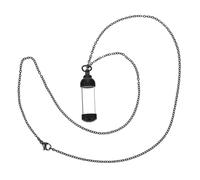 LIOOBO Collana Bottiglia in Acciaio e Vetro Ciondolo Urna Commemorativa Unisex Per e Decorazioni 40.5mm x 12mm