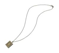 LIOOBO Collana in Bronzo Con Medaglione a Forma Di Libro - Ciondolo Fotografico Commemorativo - Gioiello Unico e Intagliato Speciale