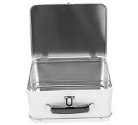 LIOOBO Scatola Lamiera Vintage con Serratura Organizer per Scrivania Portagioie Scatola per Monete e Souvenir Contenitore Decorativo per