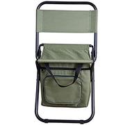 LIOOBO sedia pieghevole da esterno slipmat Pad antiscivolo pronto sedie pieghevoli Forniture per la pesca sedia pieghevole borsa del ghiaccio attrezzi da pesca tubo di ferro Army Green
