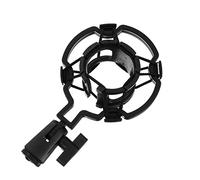 LIOOBO Supporto Antivibrazione Per Microfono Condensatore Da Studio - Shock Mount Regolabile in Nero Con Clip Di Sospensione Per Registrazioni Professionali e Controllo Del Rumore