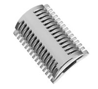 LIOOBO Testina Del Rasoio in Lega Di Zinco Doppia Per Sicurezza, Ricambio Robusto in Metallo, Finitura Lucida Argento, Compatibile Manici Di Lama Manuale, Per Rasatura Quotidiana