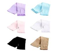 Liooce Manicotti da donna e uomo, protezione dai raggi UV, maniche per ciclismo, golf, protezione per tutte le attività all'aria aperta, 6 paia (Nero/Grigio/Bianco/Viola/Blu/Rosa), Taglia unica