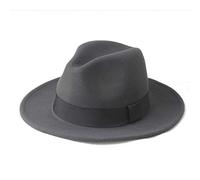 LIOONS Cappello Fedora Invernale da Uomo e da Donna 2023 con Cintura in Tessuto Nero Cappello Jazz a Tesa Larga Cappello da Viaggio Homburg all'aperto Taglia 56-58 cm (Colore : Dark Gray, Dimensione