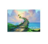 LIOONS Stampa artistica da parete su tela, motivo "Stairway to Heaven", poster decorativo moderno per camera da letto, 60 x 90 cm