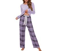Lioradfc Pigiama da donna, invernale, set top e pantaloni da jogging da | Assorbente confortevole per dopo la doccia rilassarsi comodamente a casa e relax quotidiano e comfort