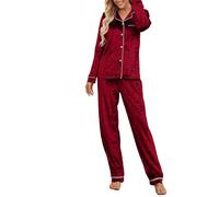 Lioradfc Set Pigiama Donna Chic Manica Lunga Pantaloni E Top | Morbido Confortevole Leggero Per Dormire I Momenti Di Rilassamento Quotidiano E Rilassarsi A Casa Per Una Dolcezza Quotidiana