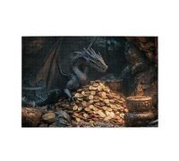 Liorosa 1000 pezzi di puzzle in legno per adulti Epic Fantasy Dragon, meravigliosa immaginazione, attività creativa hobby per adulti, ideale per rilassarsi e mostrare per gli appassionati di puzzle