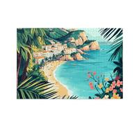 Liorosa 1000 pezzi di puzzle in legno per adulti paesaggio tropicale, bella città sulla spiaggia, goditi il processo di risoluzione del puzzle, esercita abilità pratiche e pensiero, regalo per gli
