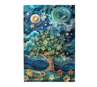 Liorosa 1000 pezzi vibrante puzzle Dreamscape Tree, regalo divertente per gli amanti dell'arte, brainstorming per alleviare lo stress, pezzi di puzzle in legno stravaganti, goditi il processo di