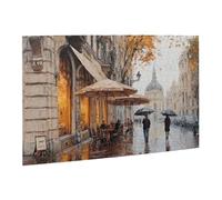 Liorosa 500 pezzi di puzzle in legno per adulti con paesaggio stradale, bella pittura a olio autunnale e pioggia, hobby esplorativi e sfide, dimentica i problemi della vita, regalo per gli amici